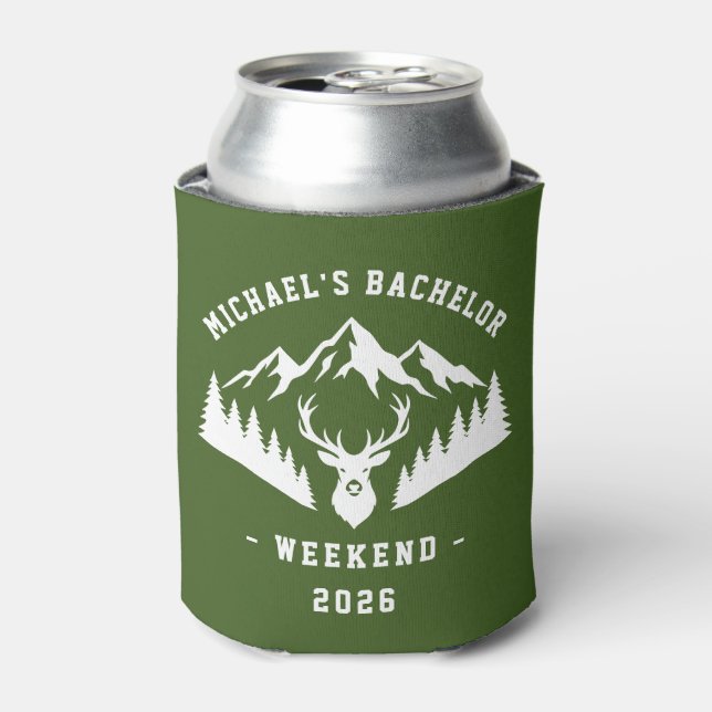 Personalized Bachelor Weekend Mountain Dosenkühler (Kanne Vorderseite)