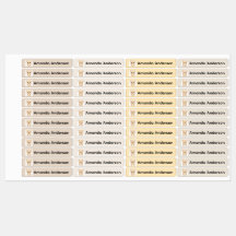 Personalized Back to School Bunny Name Stickers