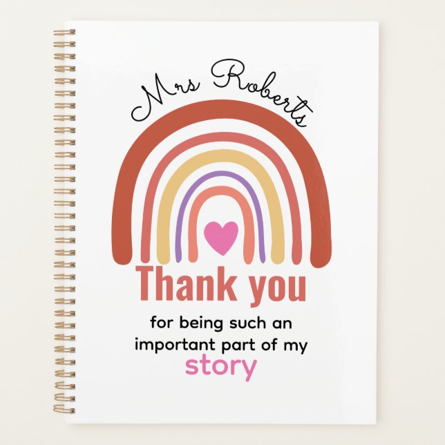 Personalized Back To School  for Teachers Students Planer (Vorderseite)