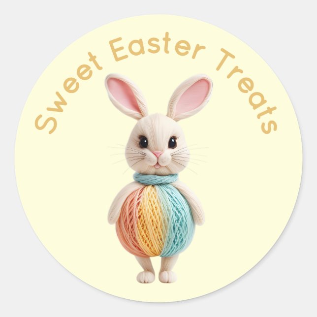 Personalized Bakery Favor Label, Cute Colorful  Runder Aufkleber (Vorderseite)