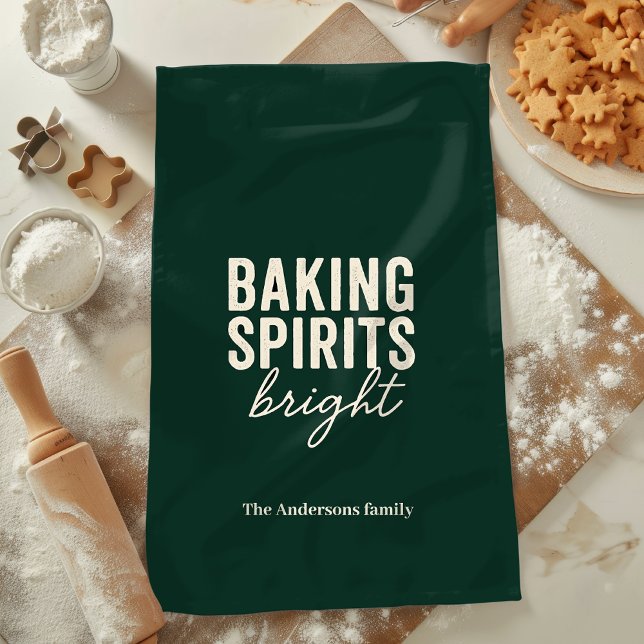 Personalized “Baking Through the Snow” Christmas Geschirrtuch (Von Creator hochgeladen)