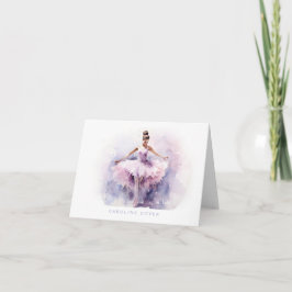 Personalized Ballet Thank You Note Card Stationery Dankeskarte