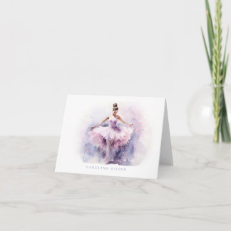 Personalized Ballet Thank You Note Card Stationery Dankeskarte