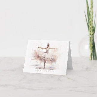 Personalized Ballet Thank You Note Card Stationery Dankeskarte