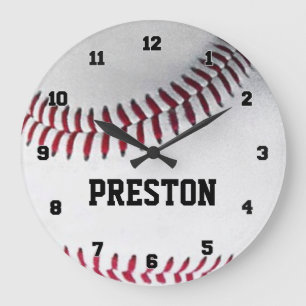 Personalized Baseball Clock Große Wanduhr