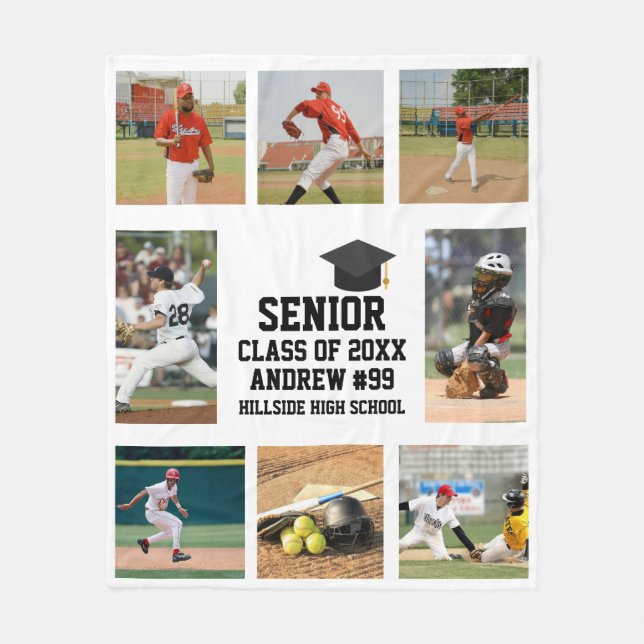 Personalized Baseball Senior Class Of Graduation Fleecedecke (Vorderseite)