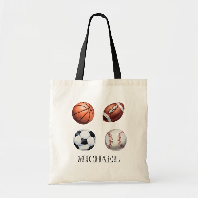 Personalized Basketball Baseball Football Soccer   Tragetasche (Vorne)