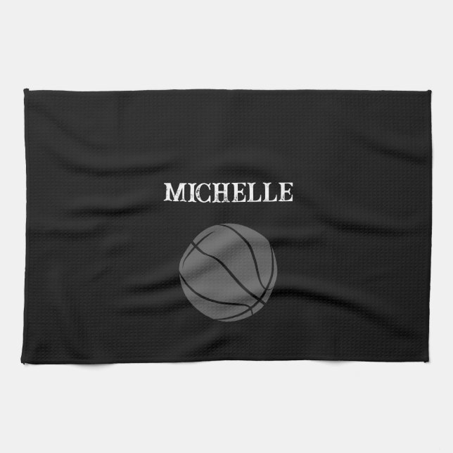 Personalized Basketball Geschirrtuch (Horizontal)