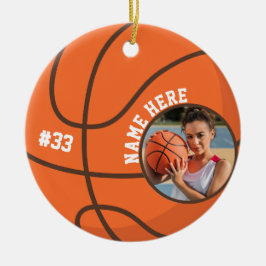 Personalized Basketball Ornaments Christmas Player Keramik Ornament
