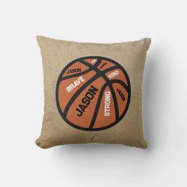 Personalized Basketball Pillow Add Your Name Kissen