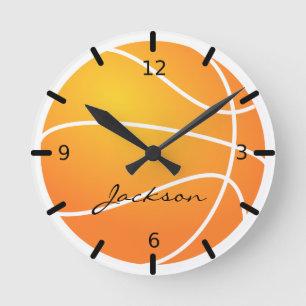 Personalized Basketball Runde Wanduhr