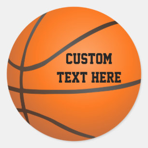Personalized Basketball Runder Aufkleber