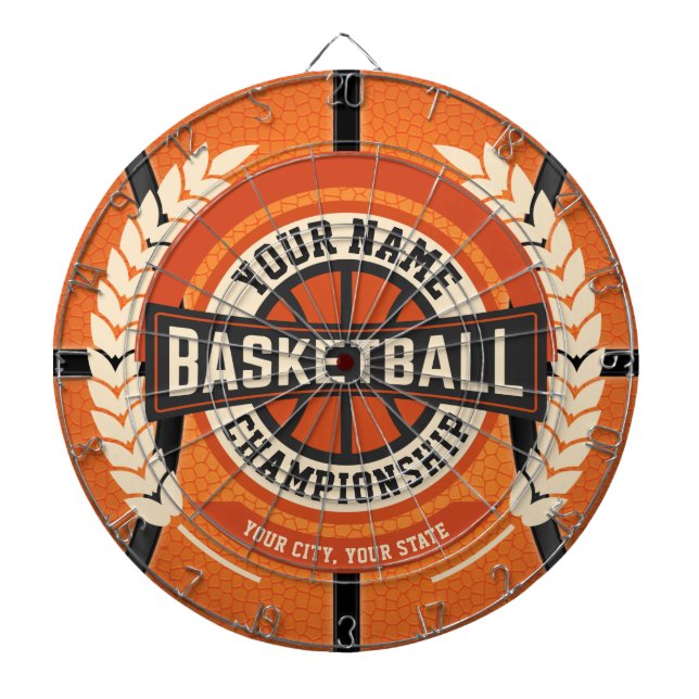 Personalized Basketball Team Player Custom Athlete Dartscheibe (vorne)