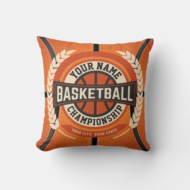 Personalized Basketball Team Player Custom Athlete Kissen (Vorderseite)