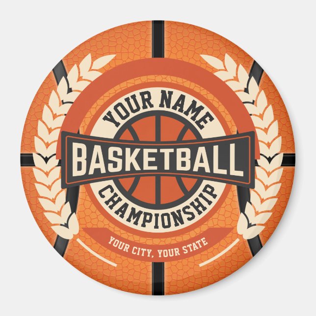 Personalized Basketball Team Player Custom Athlete Magnet (Vorne)