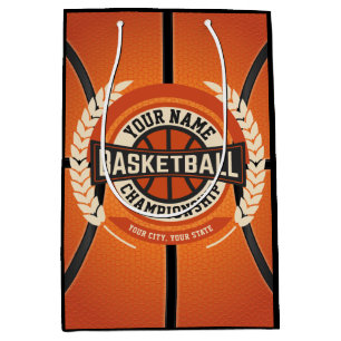 Personalized Basketball Team Player Custom Athlete Mittlere Geschenktüte