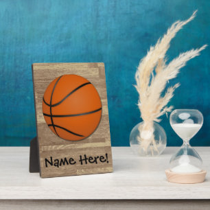 Personalized Basketball Wood Floor Fotoplatte
