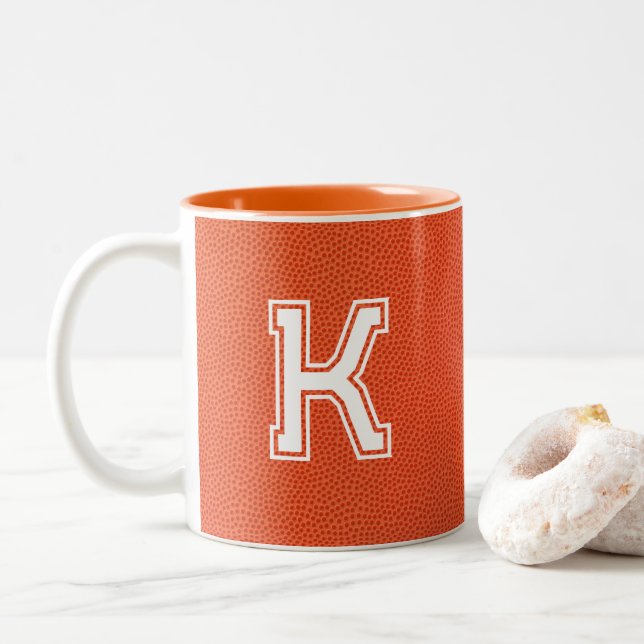 Personalized Basketball  Zweifarbige Tasse (Mit Donut)