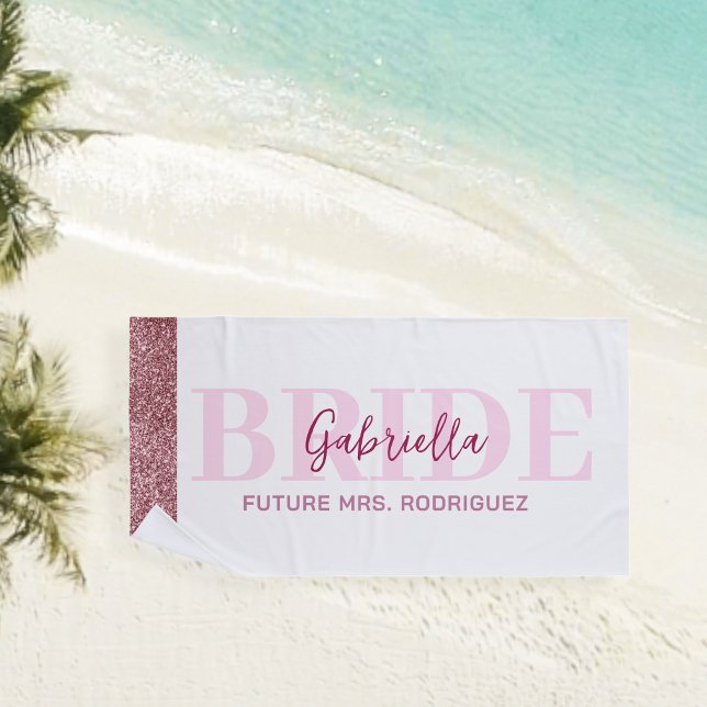 Personalized beach towel for the bride strandtuch (Von Creator hochgeladen)