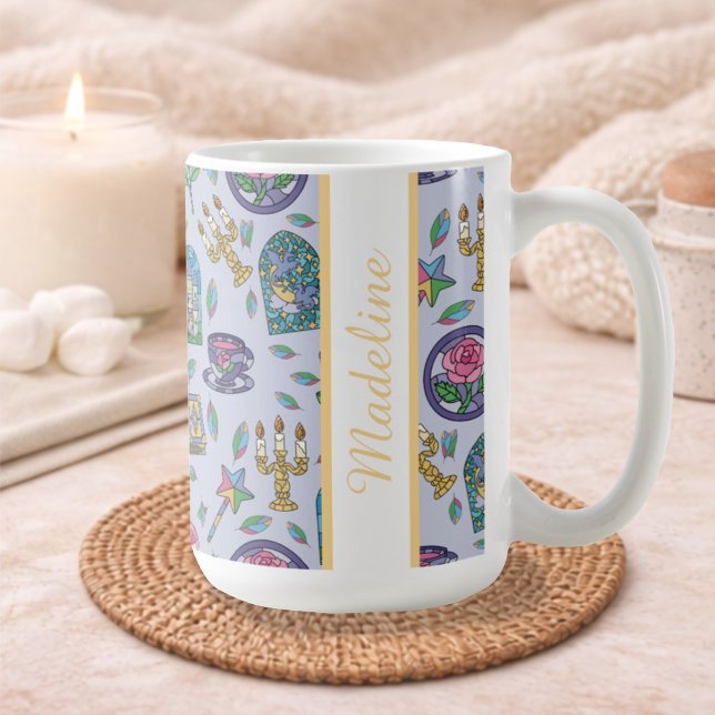 Personalized Beauty and the Beast Book Girl Kaffeetasse (Von Creator hochgeladen)