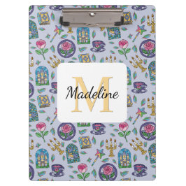 Personalized Beauty and the Beast Book Girl Klemmbrett