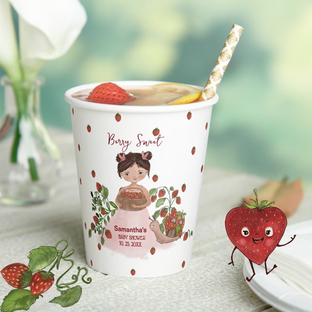 Personalized Berry Sweet Baby Shower Disposable  Pappbecher (Personalized Berry Sweet Baby Shower Disposable Paper Cups)
