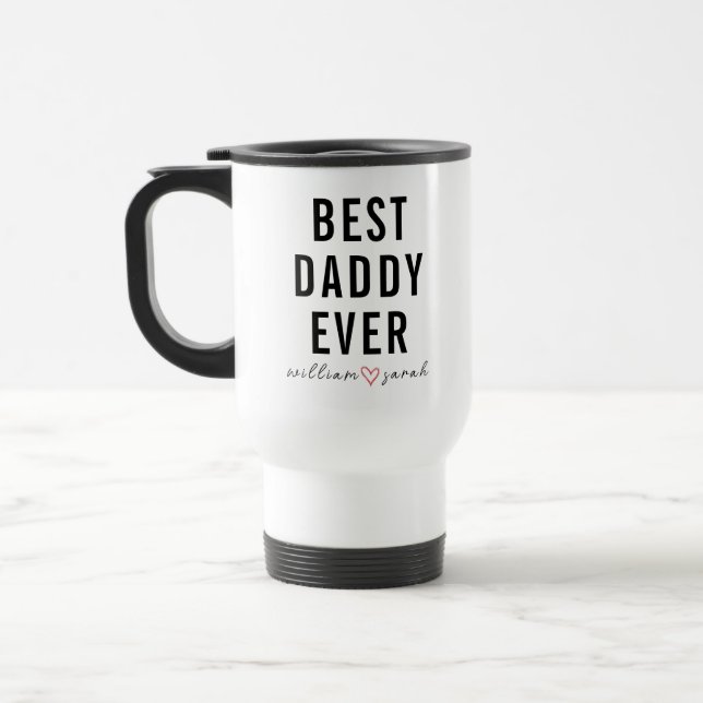 Personalized Best Daddy Ever | Custom Father’s Day Reisebecher (Links)