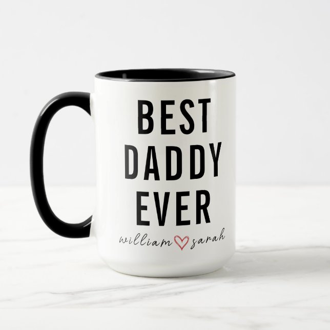 Personalized Best Daddy Ever | Custom Father’s Day Tasse (Links)