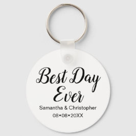 Personalized Best Day Ever Wedding Schlüsselanhänger