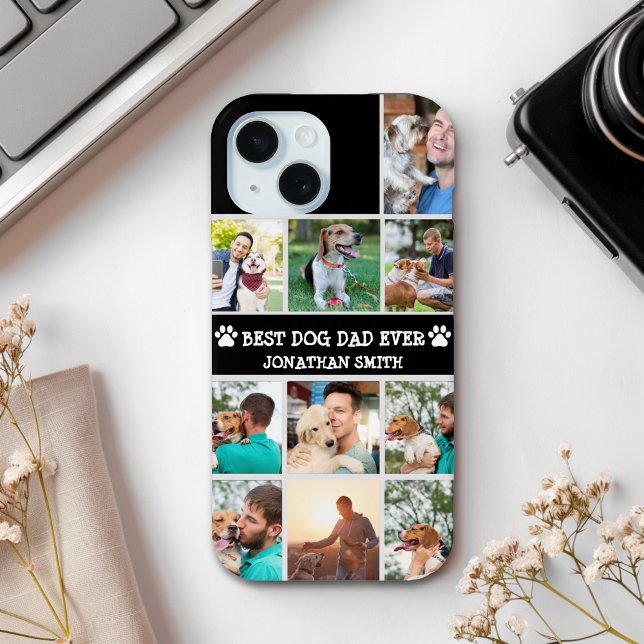 Personalized Best Dog Dad – Collage 10 Photos Case-Mate iPhone Hülle (Von Creator hochgeladen)