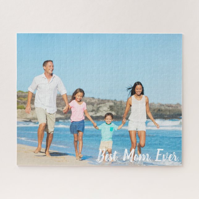 Personalized Best Mom Ever Custom Family Foto Puzzle (Horizontal)