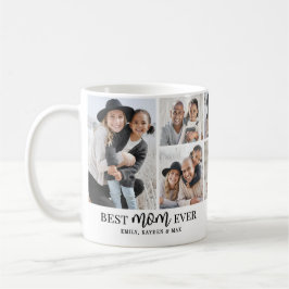 Personalized Best Mom Photo Collage Kaffeetasse