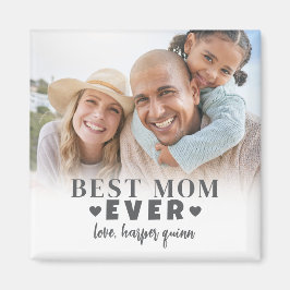 Personalized Best Mom Photo Magnet