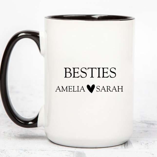 Personalized Besties Coffee Mug Best Friend Gift Tasse (Von Creator hochgeladen)