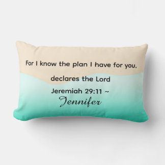 Personalized Bible Scripture jeremiah 29v11 Lendenkissen