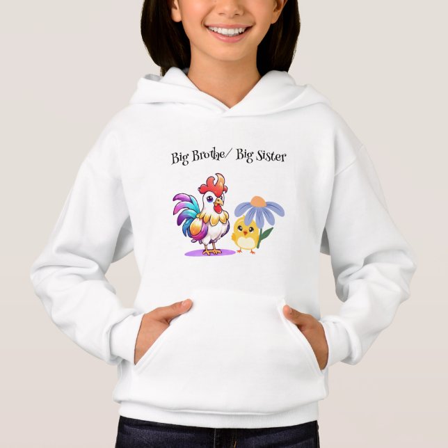 Personalized Big Brother Big Sister Hoodie (Vorderseite)
