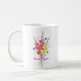 Personalized Birth Flower Gladiolus Custom Kaffeetasse