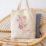 Personalized Birth Month Flower June Boho Tragetasche<br><div class="desc">A beautiful modern botanical bouquet of roses represents June's birth month.  The ideal gift to show your favorite person how much you care. Perfect for all occasions including,  birthdays,  best friends,  Mother's Day,  bridesmaid gift,  maid of honor,  new mom,  and so much more!  Easily Personalized with your name choice.</div>