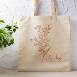 Personalized Birth Month Flower May Boho Tragetasche<br><div class="desc">A beautiful modern botanical bouquet of Lily of the Valley flowers represents May's birth month. The ideal gift to show your favorite person how much you care. Perfect for all occasions including, birthdays, best friends, Mother's Day, bridesmaid gift, maid of honor, new mom, and so much more! Easily Personalized with...</div>