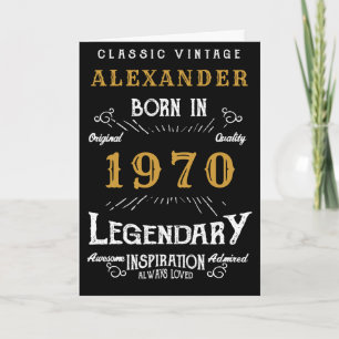 Personalized Birthday 1970 Add Your Name Legendary Karte