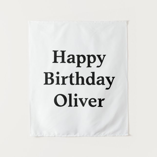 Personalized Birthday Banner Custom Name Flag Wall Wandteppich (Vorderseite)