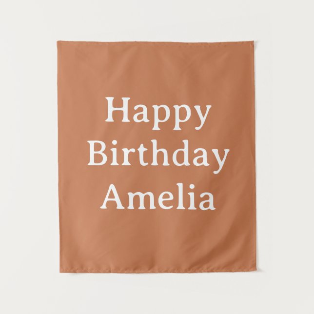 Personalized Birthday Banner Custom Name Flag Wall Wandteppich (Vorderseite)