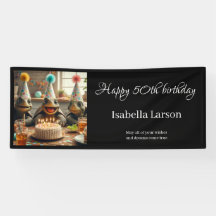 Personalized birthday banner with turtles