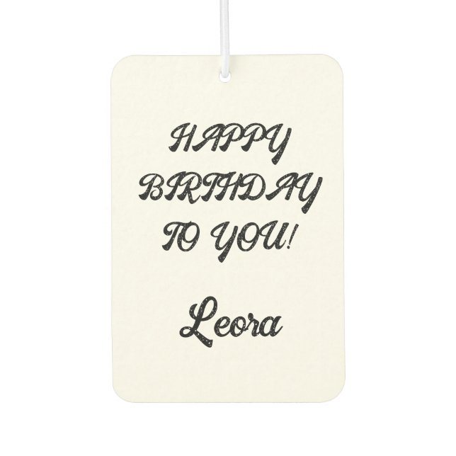 Personalized Birthday Message Gift Autolufterfrischer (Vorderseite)