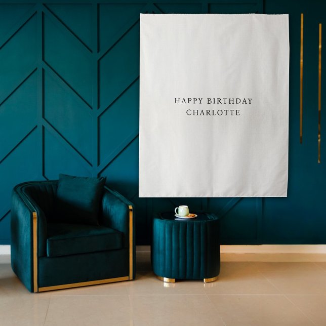 Personalized Birthday Name Flag Fabric Banner Wandteppich (Personalized Birthday Name Flag Fabric Banner Tapestry)
