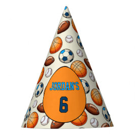 Personalized Birthday Sports Theme  Partyhütchen