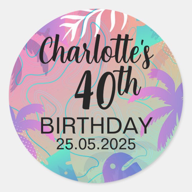personalized birthday Sticker (Vorderseite)