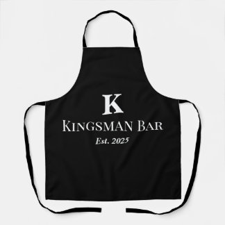 Personalized Black Apron with Name & Monogram – Ho Schürze