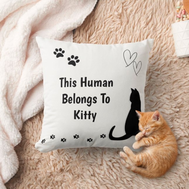 Personalized Black Cat Pillow Kissen (Von Creator hochgeladen)