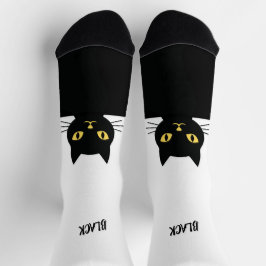 Personalized Black Cat Socks - Cat Lovers gift  Socken